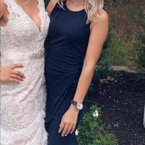 Dark blue midi Design Lab dress. Size small. Recently dry cleaned.